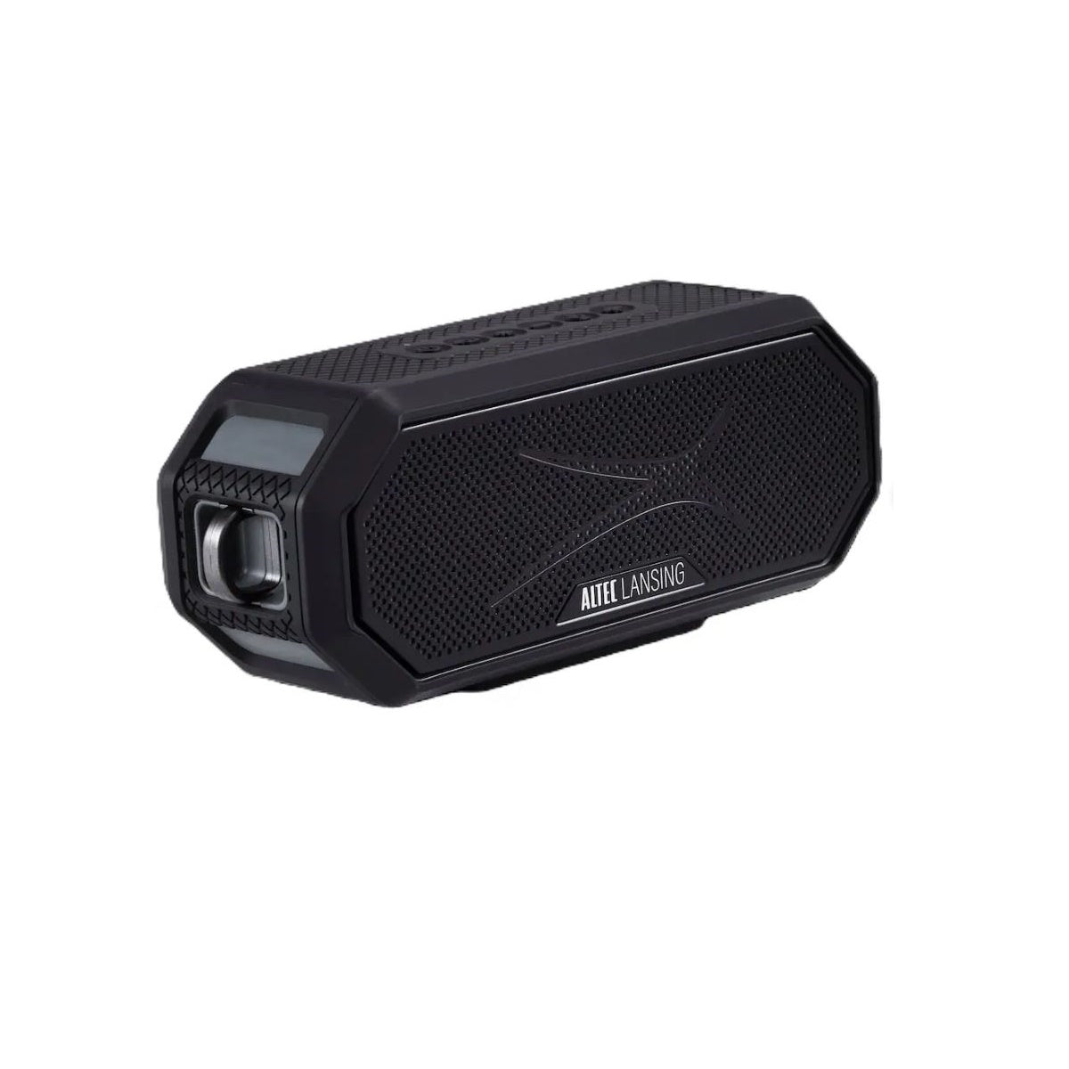 Altec Lansing - Bluetooth HydraJolt 2.0 EverythingProof Portable Speaker with LED Lights - Black/Gray IMW1202-BLKGRY