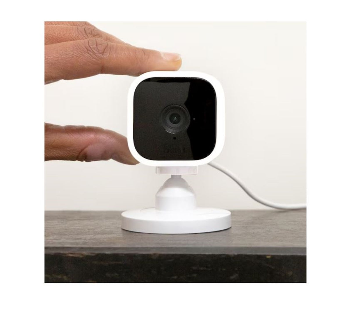 Blink - Mini - Compact indoor plug-in smart security camera, 1080p, night vision, motion detection, 2 way audio – 2 cam - White