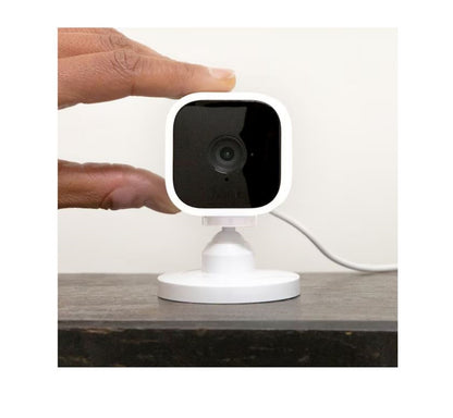 Blink - Mini - Compact indoor plug-in smart security camera, 1080p, night vision, motion detection, 2 way audio – 2 cam - White