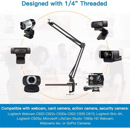 Technical Pro Web Camera Suspension Crane Arm with Base & Desk Clamp WEBCAMARM1