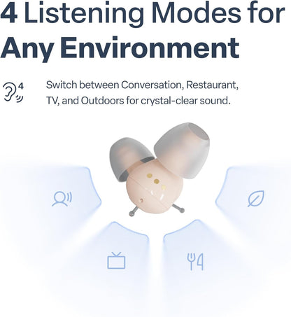 Audien Hearing - Audien Atom Pro 2 OTC Hearing Aids - Beige