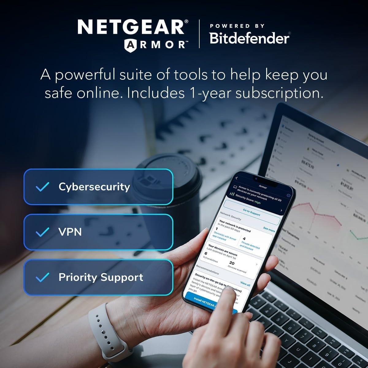 NETGEAR Orbi 970 BE27000 Wireless Quad-Band 3-Piece Mesh Wi-Fi System White RBE973S-100NAS