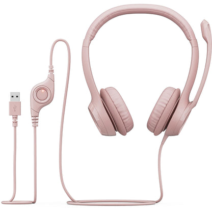 Logitech H390 USB-A Headset Rose 981-001280