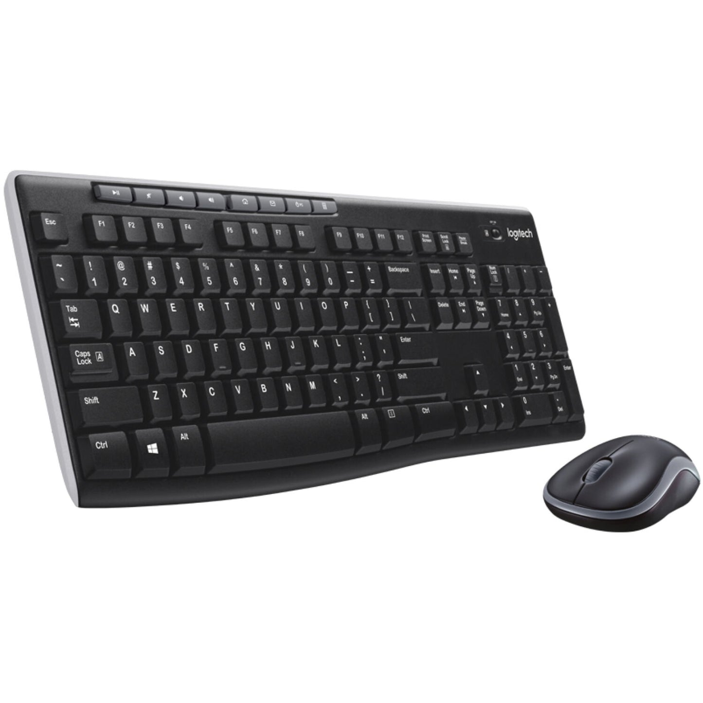 Logitech MK270 Wireless Keyboard/Mouse Combo - 2.4 GHz - Black 920-004536