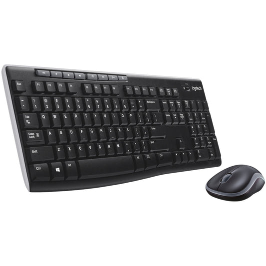 Logitech MK270 Wireless Keyboard/Mouse Combo - 2.4 GHz - Black 920-004536