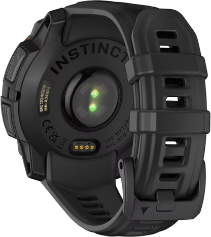 Garmin - Instinct 3 Solar GPS Smartwatch 45 mm Fiber-reinforced Polymer - Black with Black Band 010-02934-00