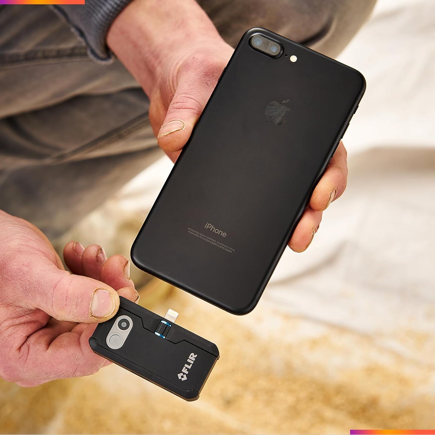 Flir One Pro - Thermal Imaging Camera for iOS Smartphones (iPhone 14 and Older w/Lightning Port), 480x360 Super Resolution