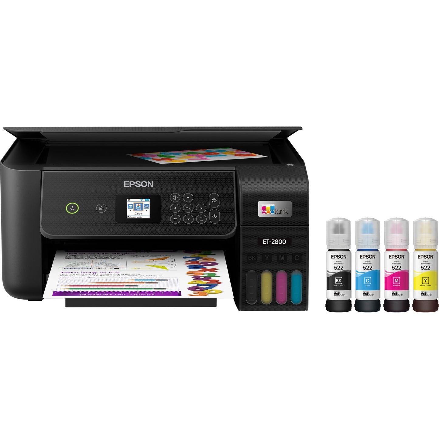 Epson EcoTank ET-2800 Wireless Color All-in-One Cartridge-Free Supertank Printer Black C11CJ66201