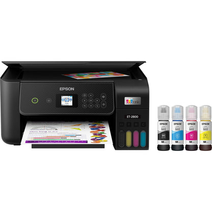 Epson EcoTank ET-2800 Wireless Color All-in-One Cartridge-Free Supertank Printer Black C11CJ66201