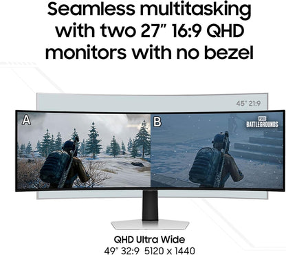 Samsung 49" 1440p 240Hz, 0.03ms Odyssey (G93SC) Series QD-OLED Curved Gaming Monitor LS49CG932SNXZA