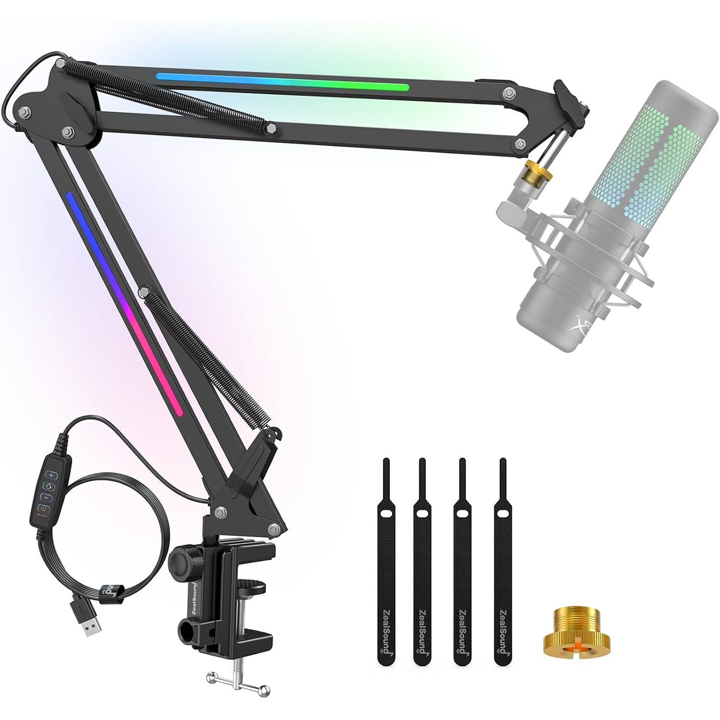 Technical Pro MKL2 Microphone Suspension Boom Arm Stand with LED Lighting