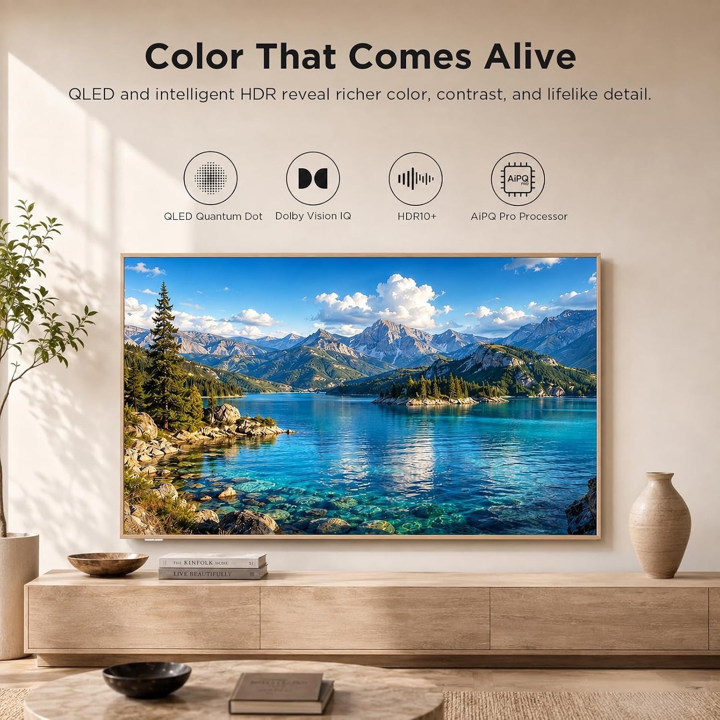 TCL - 75" Class A300W NXTVISION Series 4K QLED Art TV with Magnetic Frame 75A303W