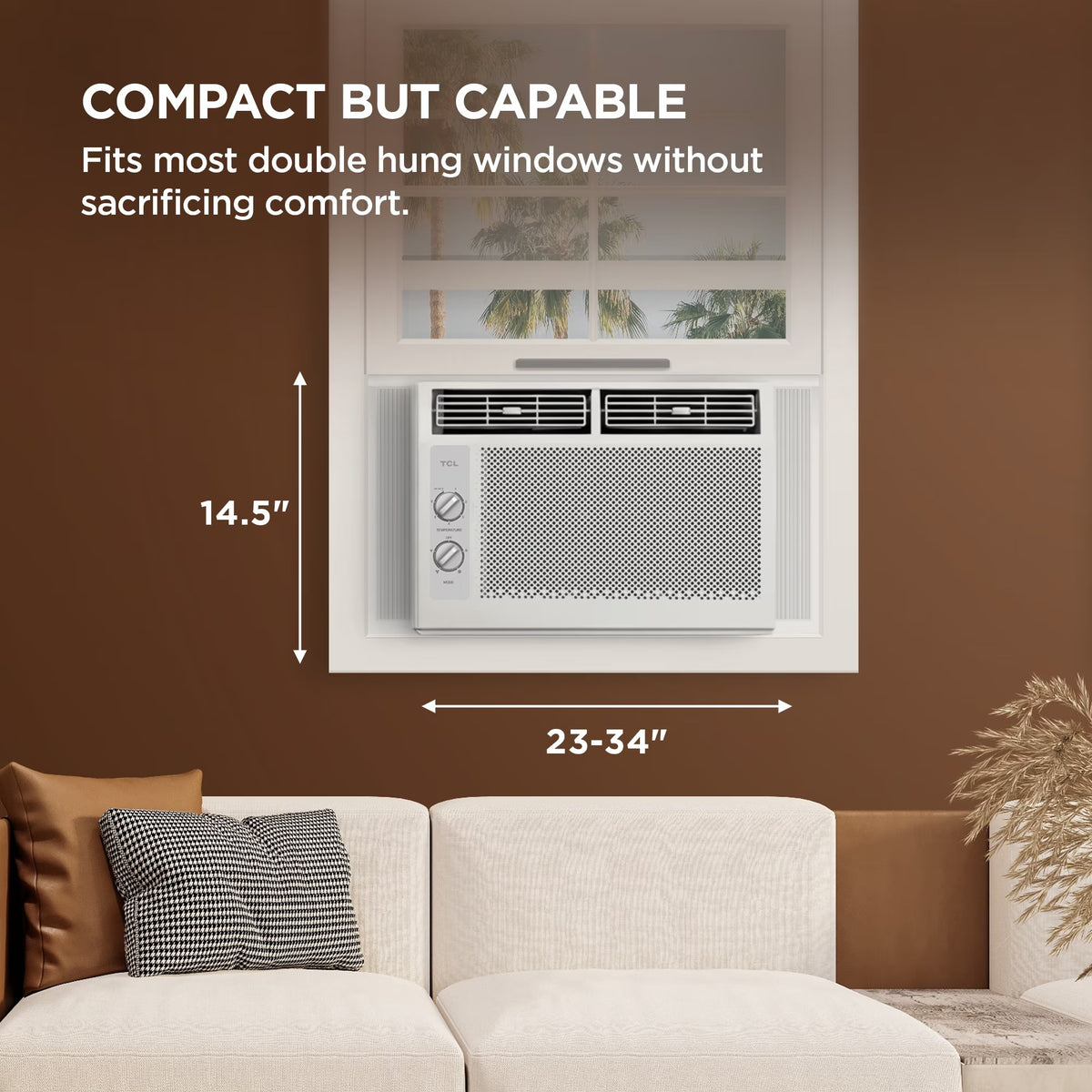 TCL 5,000 BTU 150 sq. ft. Mini Mechanical Window Air Conditioner W5WM-3