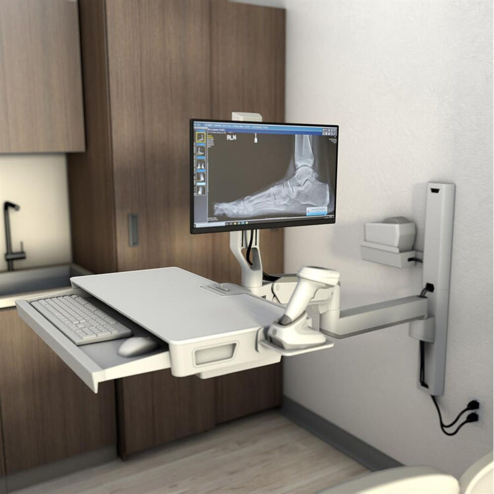 Ergotron CareFit Combo System with Worksurface Snow White 45-619-251