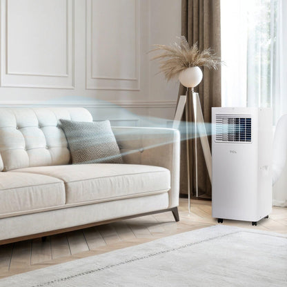 TCL H5P44W, 150 Sq. Ft, 5,000 BTU Smart Portable Air Conditioner, Fan & Dehumidifier, Ultra-Compact Design