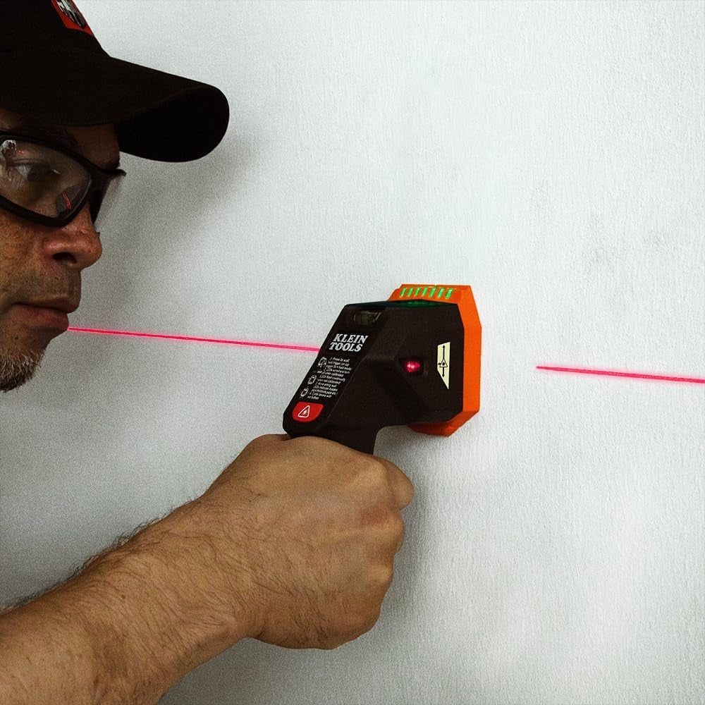 Klein Tools ESF150LL Laser Level Stud Finder, Bubble Level, Laser Class 3R; ≤5mW; 15-Foot in All Directions