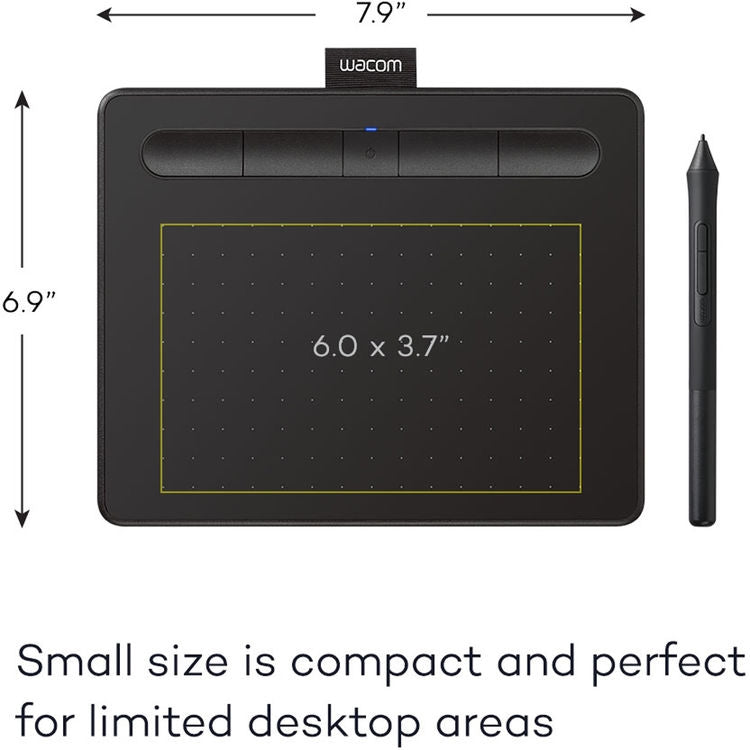 Wacom Intuos Bluetooth Creative Pen Tablet Small, Black
