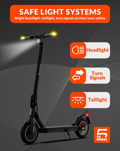 5TH WHEEL V30PRO Electric Scooter - 350W Motor, 18 mph, 20 Mile Range, 265 lbs. Capacity