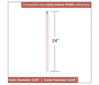 Emerson CFDR2AW Ceiling Fan Downrod 24" Long Summer White
