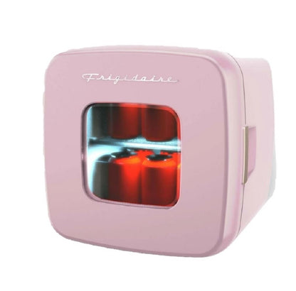 Frigidaire Retro 12 Can Mini Beverage/Skincare Cooler Pink EFMIS351-PINK