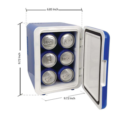 Curtis BUD LIGHT Mini Fridge 6 Can/4 Liter Mini Beverage Cooler Blue MIS137BULT-6COM
