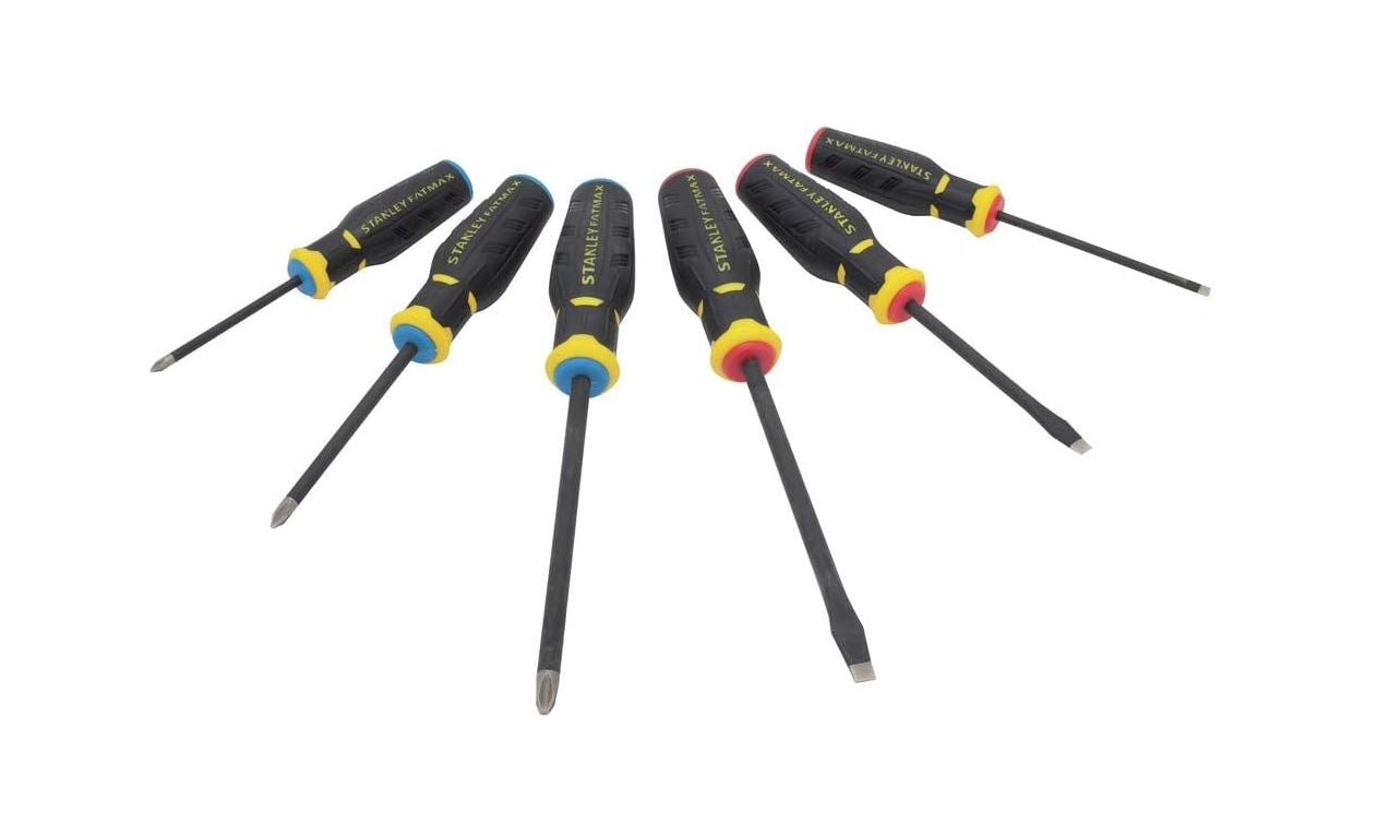 Stanley FATMAX Simulated Diamond Tip Standard and Phillips Screwdriver Set 6-Pieces FMHT62052