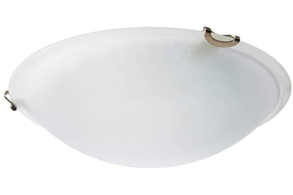 Luminance 9.75" Satin Nickel Integrated LED Flush Mount w/ Alabaster Glass F9911-53
