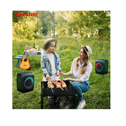 Sharp 8" Bluetooth Party Speaker 2- pack, 400W peak power, 8" Woofer, 1" Tweeter 12-Hour Battery - PS-916