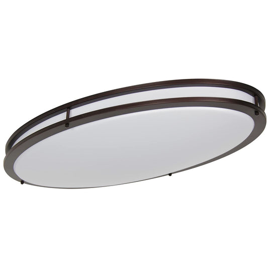 Sunset Lighting Luminance LED F9917-64-3-4K Oval Ceiling Mount Suitable in Damp Locations, Bronze - LED 32IN CEILING  53W 4000K 5100LM