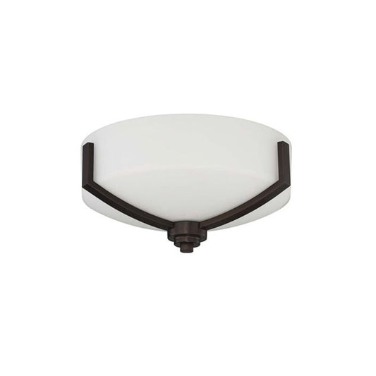 Sunset Lighting 2-Light Hadley Flush Mount 60W MB Provincial Bronze