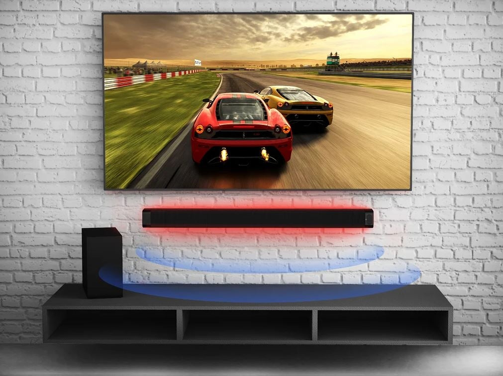 Technical Pro SBSUB Bluetooth Soundbar with Wired Subwoofer Home Theater Speaker System (2-Box Kit)