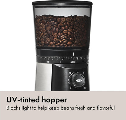 OXO 16 oz. Stainless Steel Conical Coffee Grinder with Adjustable Settings