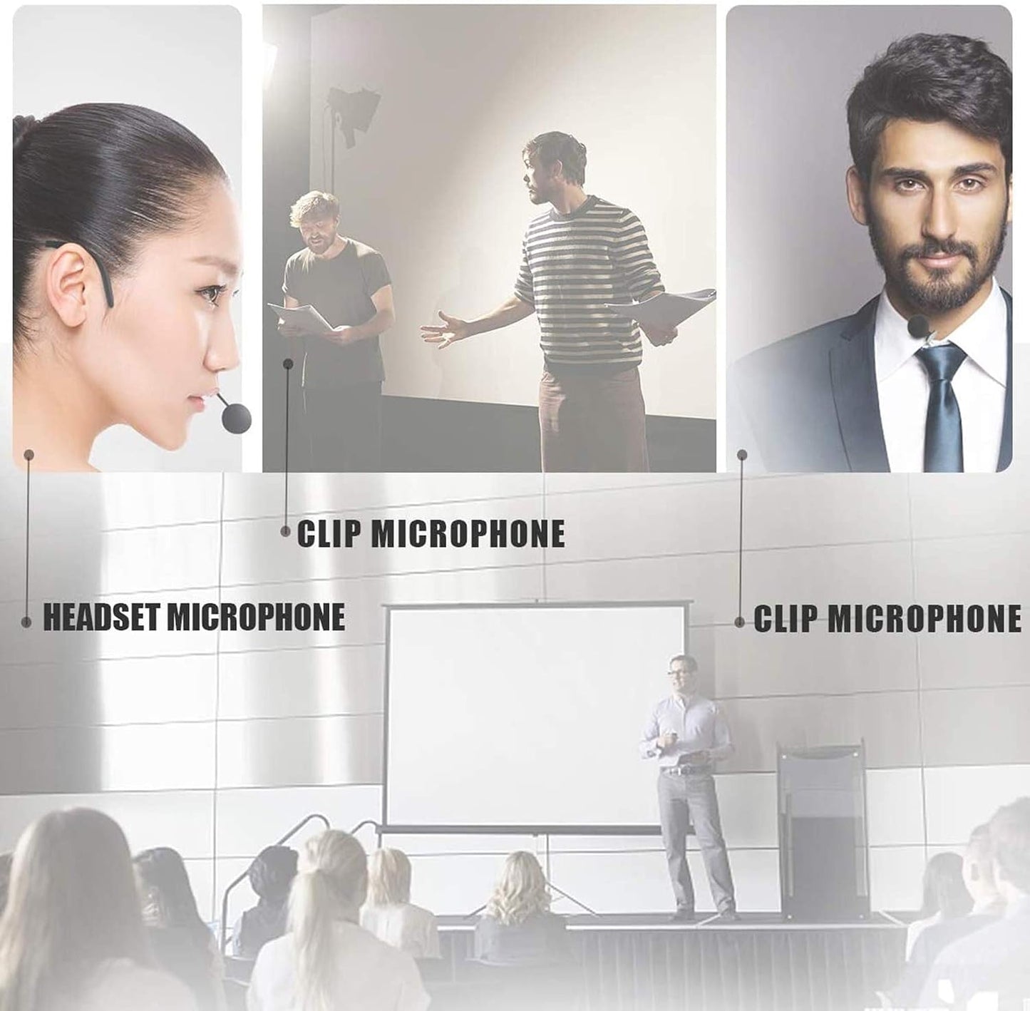Technical Pro WM241 Dual Signal VHF Wireless Dynamic Headset Microphone System – 2 Microphones