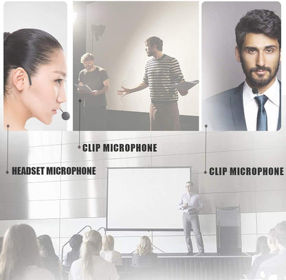 Technical Pro WM241 Dual Signal VHF Wireless Dynamic Headset Microphone System – 2 Microphones