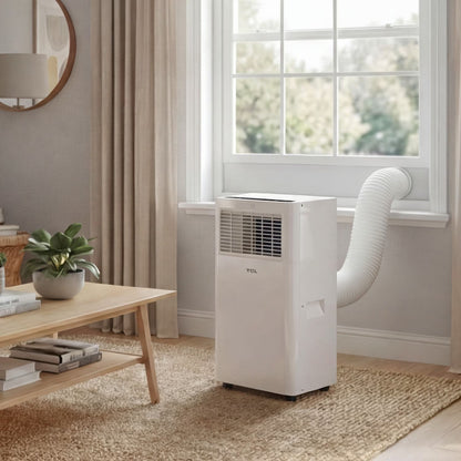 TCL - 250 Sq. Ft. 6,000 BTU Smart Portable Air Conditioner 3-in-1 with AC, Fan & Dehumidifier - White T06PC5S