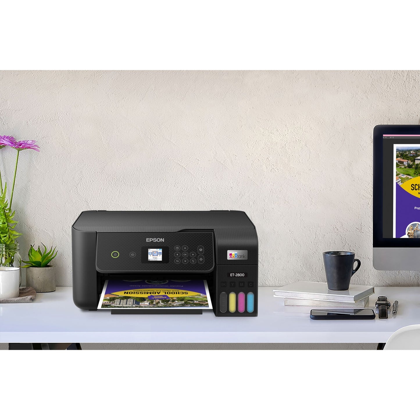 Epson EcoTank ET-2800 Wireless Color All-in-One Cartridge-Free Supertank Printer Black C11CJ66201