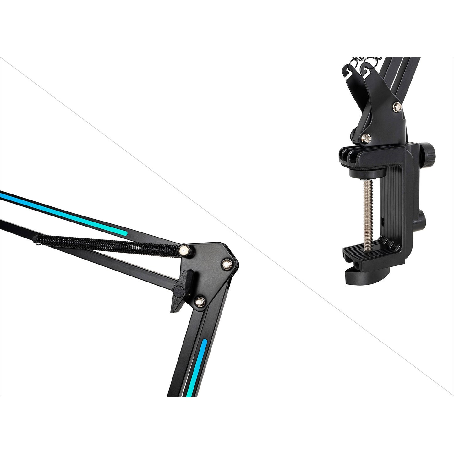 Technical Pro MKL2 Microphone Suspension Boom Arm Stand with LED Lighting