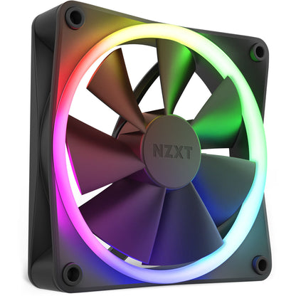 NZXT F120 120mm RGB PWM Fan Black, 3-Pack with NZXT CAM Controller RF-R12TF-B1