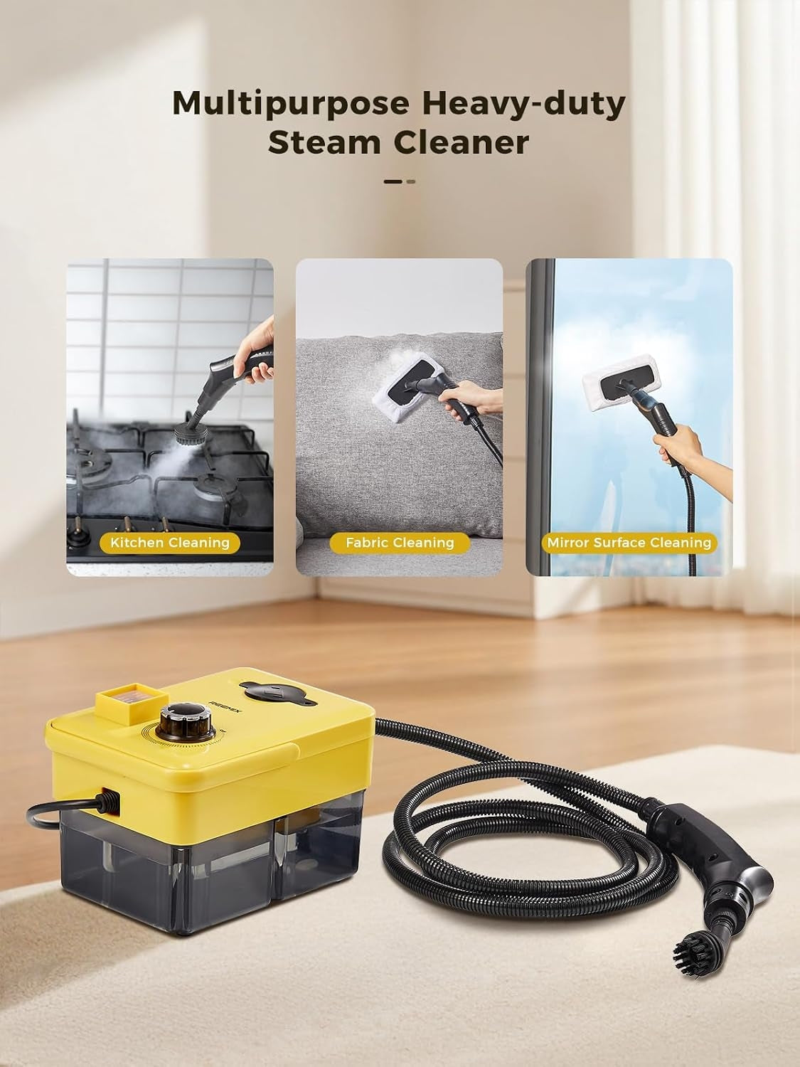 Reemix Handheld Steam Cleaner, 2500W High Pressure Power Steamer SC701