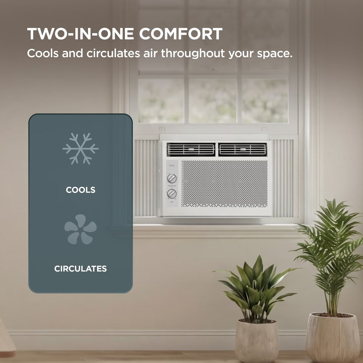 TCL 5,000 BTU 150 sq. ft. Mini Mechanical Window Air Conditioner - W5WM-3