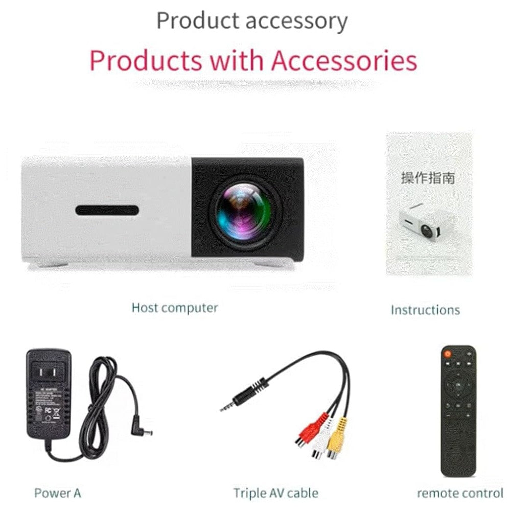 GN YG300 Portable Mini Projector for Home Cinema Smart TV 3D LED Cinema Video Projector for 4K 1080P HD Movies