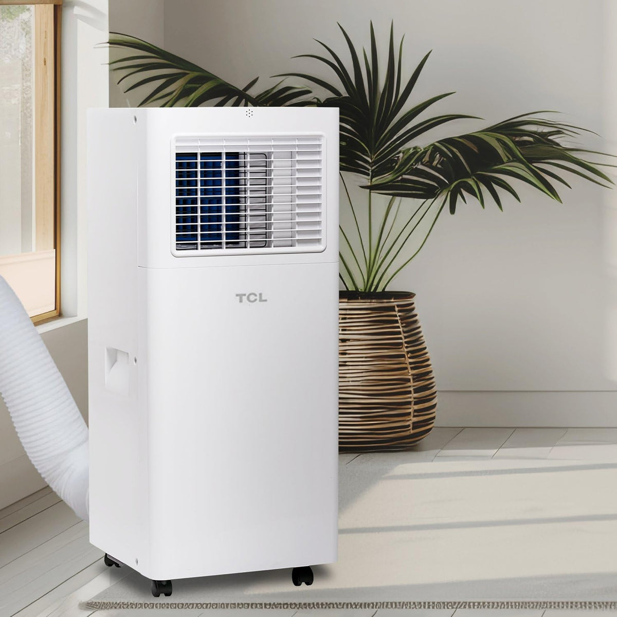 TCL H5P44W, 150 Sq. Ft, 5,000 BTU Smart Portable Air Conditioner, Fan & Dehumidifier, Ultra-Compact Design
