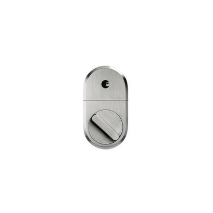 AUGUST Smart Lock Silver Single Cylinder Deadbolt with Connect Wi-Fi Bridge AUG-SL04-C03