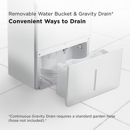 TCL - 4,500 Sq. Ft. 50 Pint Smart Dehumidifier - White H50D44W