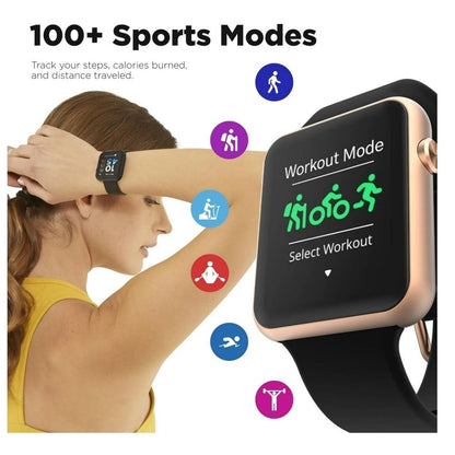 Itouch Air 4 Unisex Adult Black Smart Watch TA4M01-C02