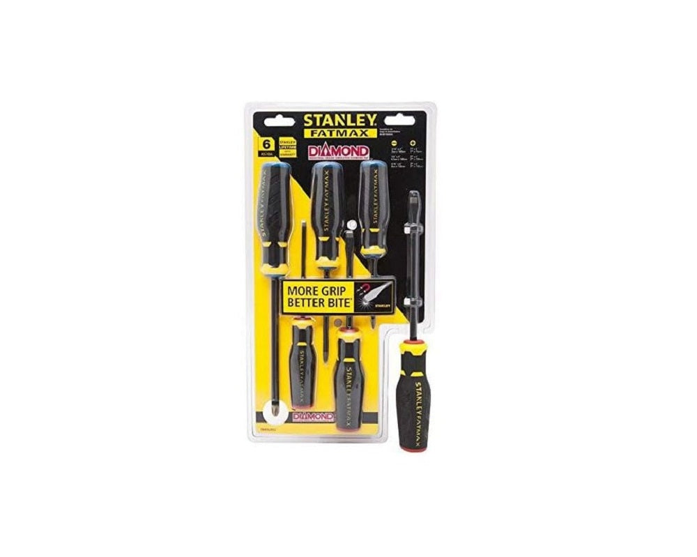 Stanley FATMAX Simulated Diamond Tip Standard and Phillips Screwdriver Set 6-Pieces FMHT62052