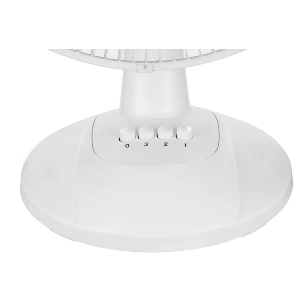 Mainstays 12" 3-Speed Oscillating Table Fan White FT30-8MBW