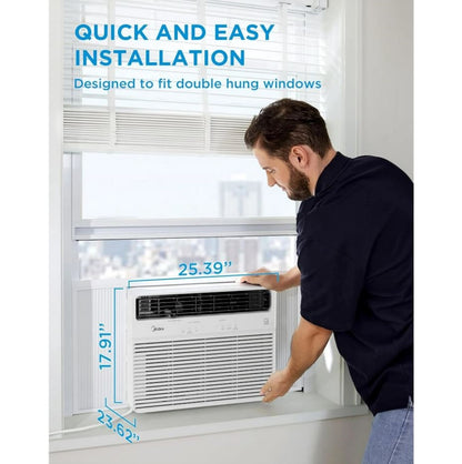 Midea MAW24S2VWT-A 24,000 BTU Smart Inverter Window AC Unit w/ APP, Remote, Cools up to 1,500 Sq Ft, White