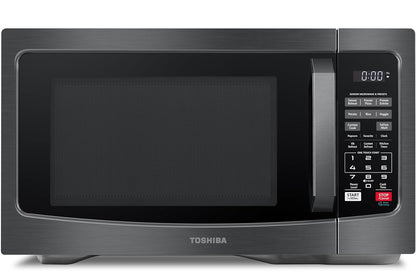 TOSHIBA EM131A5C-BS Countertop Microwave Ovens 1.2 Cu Ft, 12.4" 1000W Removable Turntable, Smart Humidity Sensor 12 Auto Menus