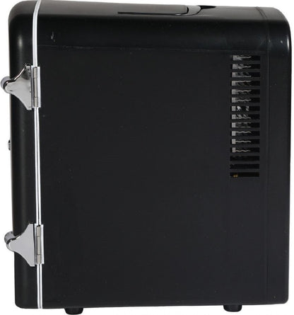 Frigidaire 6-Can/4-Liter Capacity Retro Mini Fridge Black EFMIS129-BLACK, Includes 110V home power cord & 12V DC car adapter